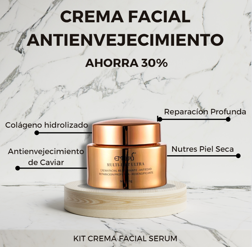 Kit Crema Facial Rejuvenecedora Emmpls