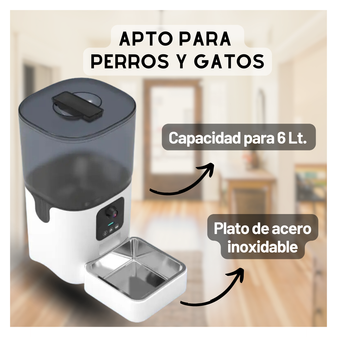 Dispensador de Alimento con Cámara para tu Mascota