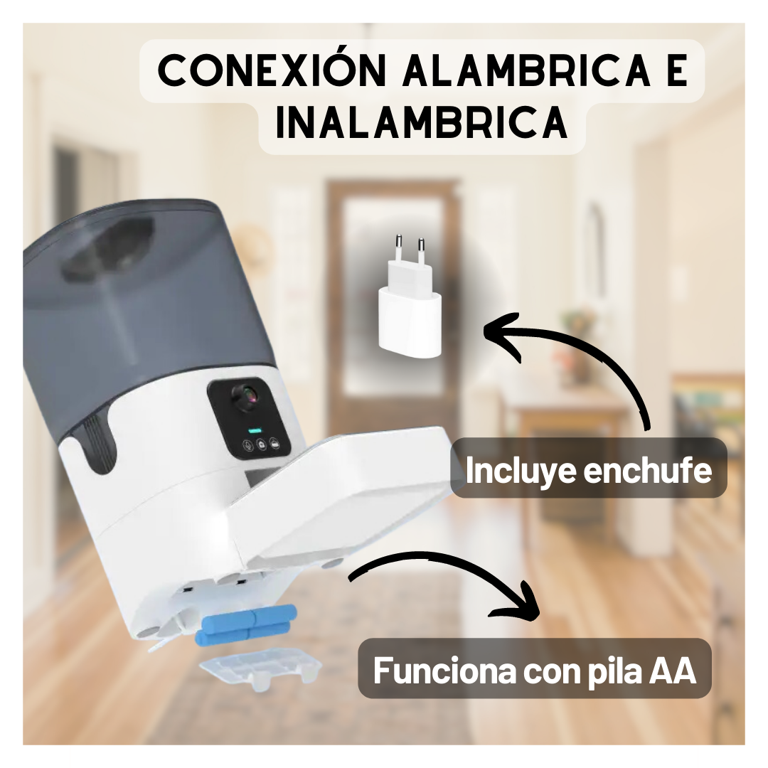 Dispensador de Alimento con Cámara para tu Mascota