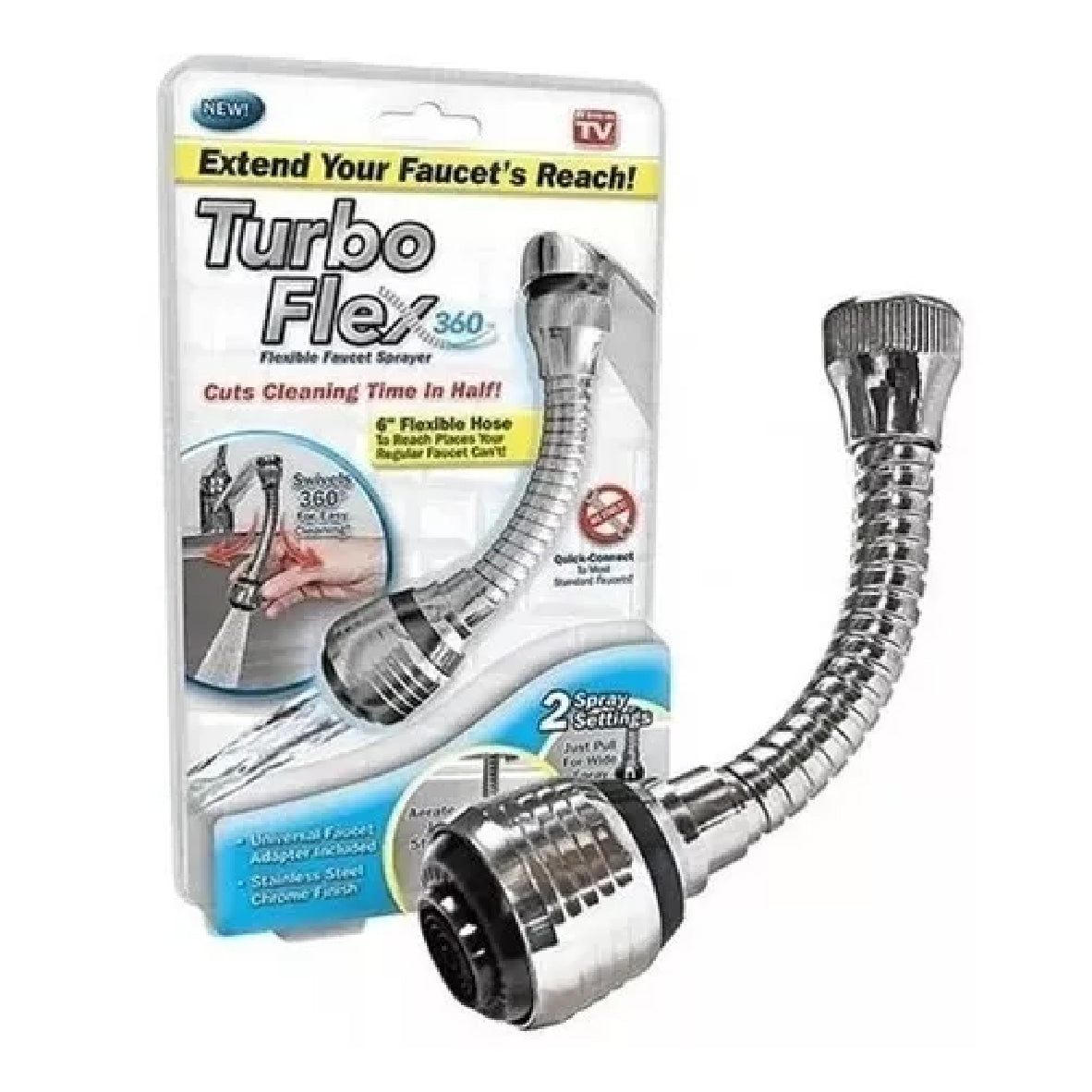 Extension Flexible Lavaplatos Grifo Cocina Turbo Flex 360