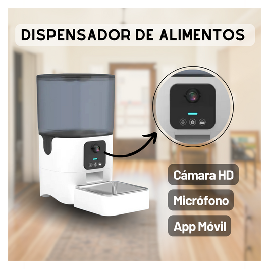 Dispensador de Alimento con Cámara para tu Mascota